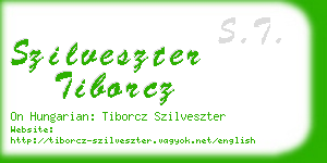 szilveszter tiborcz business card